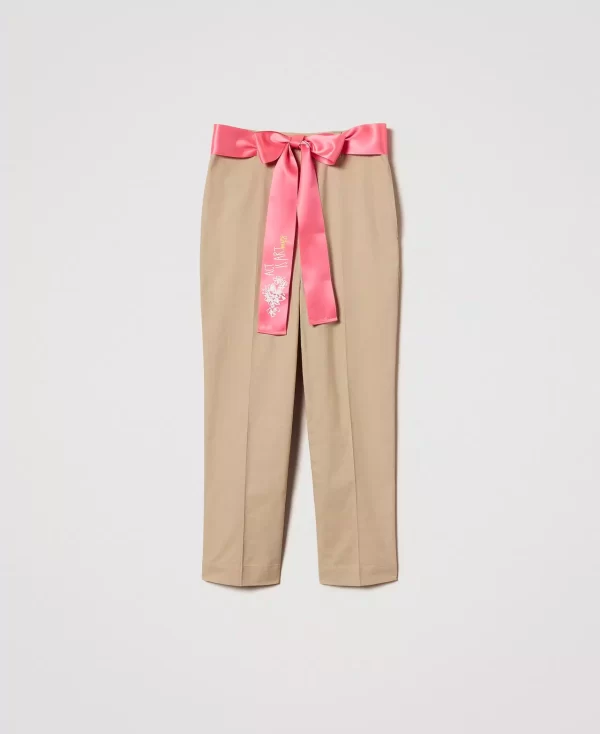 Calças Twinset Actitude Cigarette Trousers with Belt