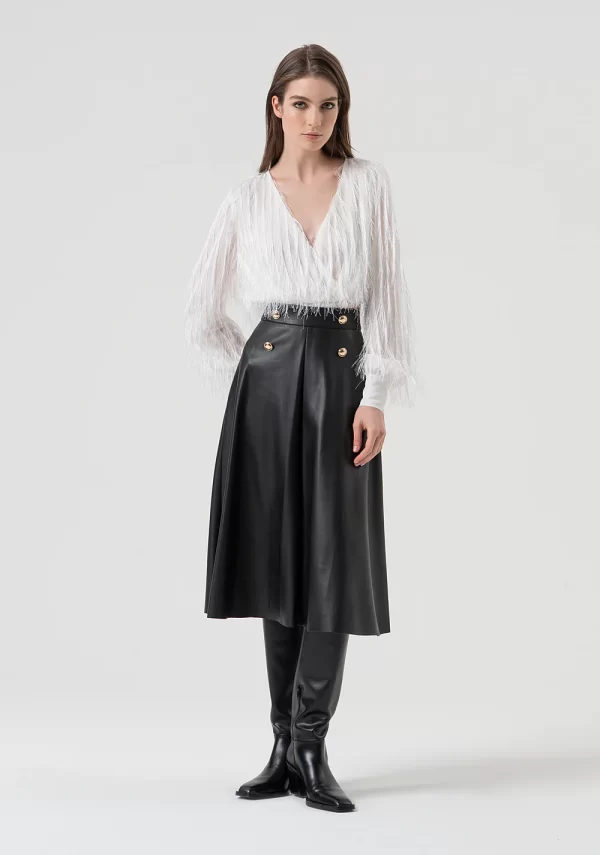 Saia Fracomina Flared with High Waist