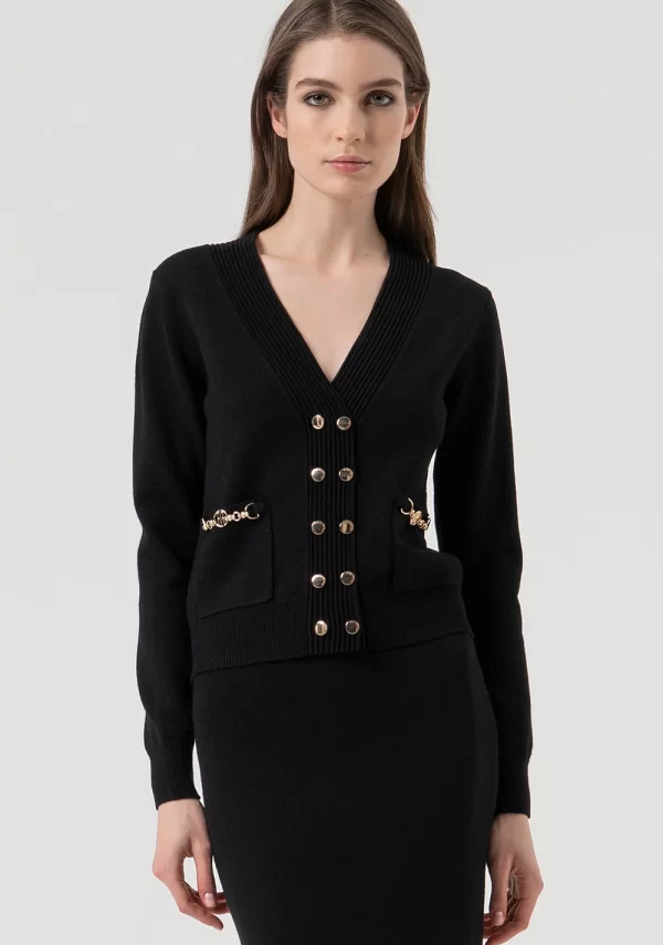 Casaco Fracomina Cardigan Double Breasted