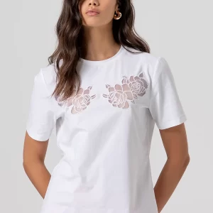 T-shirt Fracomina Regular Whit Embroidery