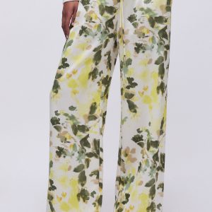 Calças Liu Jo Printed Satin Trousers