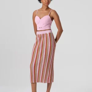 Saia Fracomina Slim in Maglia con Lurex